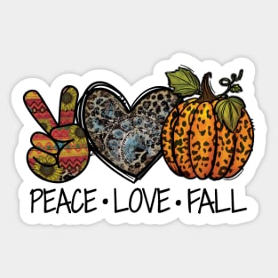 Peace love Fall Sticker